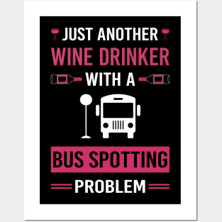 Wine Drinker Bus Spotting Spotter Posters and Art